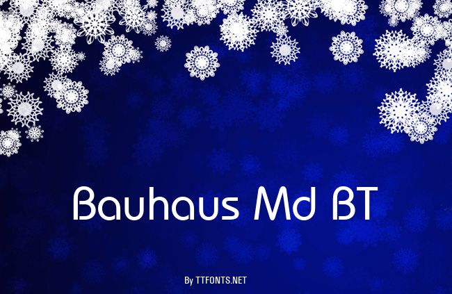 Bauhaus Md BT example